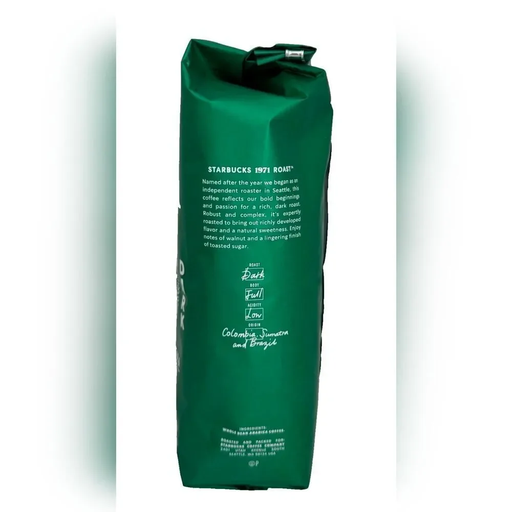 2026 Starbucks 1971 Dark Roast Whole Bean Coffee 1lb / 16oz / 453g Bag